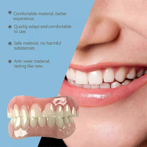 Kit De Prótese Dentária De Silicone Macio Denta Perfect Fit.