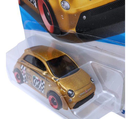 Auto Fiat 500 E Coleccion 1:64 Metal Hotwheels Diecast Dorada