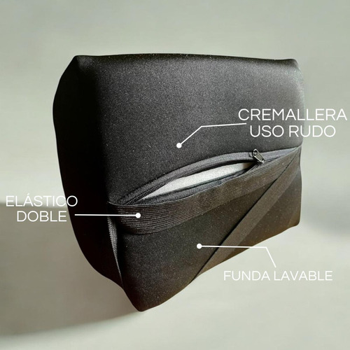 Cojines Ergonómicos Viaje Para Auto Nissan Versa 2019 Negro