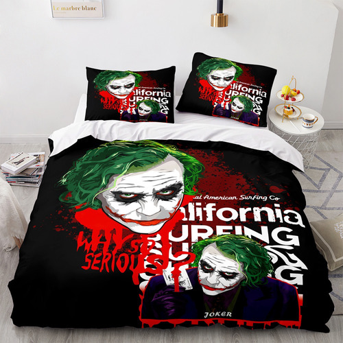 Joker Bedding: Funda De Edredón De 1 Pieza, 2 Fundas De Almo