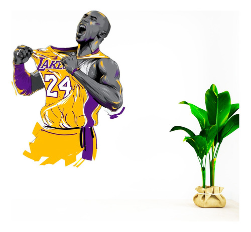 Vinilo Adhesivo Pared Decorativo Kobe Bryant Nba 100cms