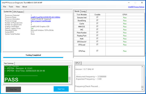 Processador Intel Core I3-8100 3.60 Ghz - Usado (Usado)
