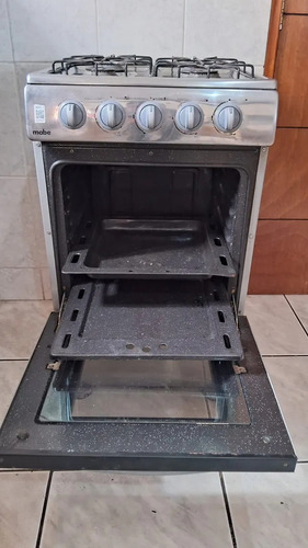Cocina A Gas Mabe 4 Quemadores Cmp6085fx0 Con Visor Acero (Usado)