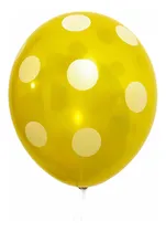 Comprar 50 Globos Dorados Impresos De Lunares, Tamaño 9 Látex Oro