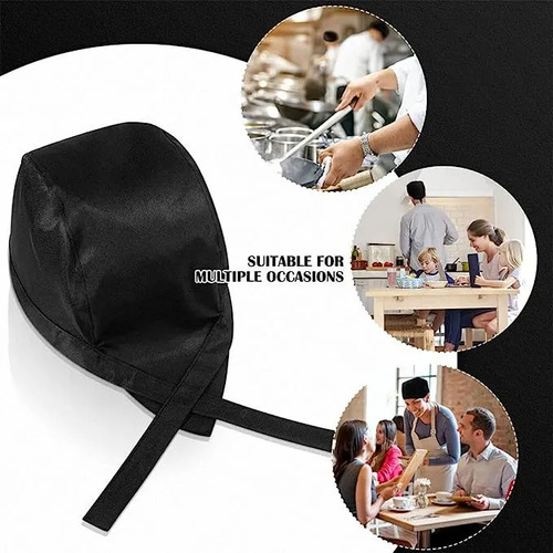 5 Delantal De Chef Impermeables Y 5 Gorros De Chef Ajustable