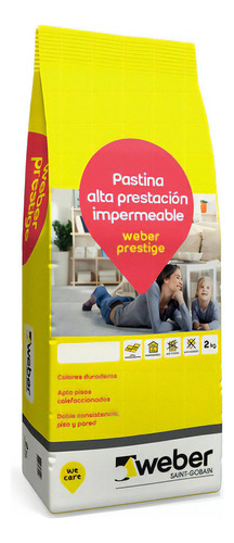Pastina Weber Prestige Impermeable X 5kg Color Grafito