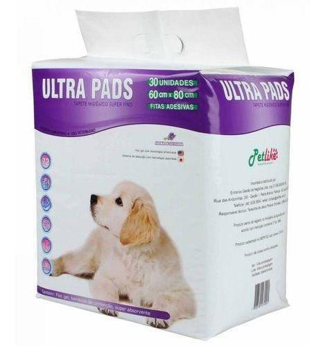 Tapete Higiênico Petlike Ultra Pads 60x80 Lavanda 30 Unid