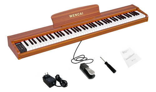 Wencai Piano Digital De 88 Teclas, Teclado Semipesado, Piano