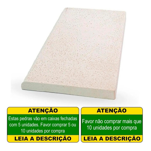 Pedra Borda Piscina Cimentícia Atérmica Reta 40 X 20 Branca