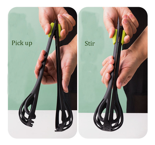 Batidor De Nylon Multiusos, Pinzas Para Alimentos De Doble U