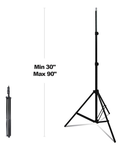 AGG2276 90 inch Max Height Light Stand Tripod Photo Video Studio Lighting Kit and Carry Bag 5-Pack 45W CFL Photo Bulb LimoStudio 5 Slot Bulb Socket Head with 24 x 36 inch Soft Box 