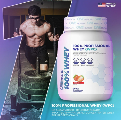 Whey Pura 100% Sem Adição De Açucares One Health 900g