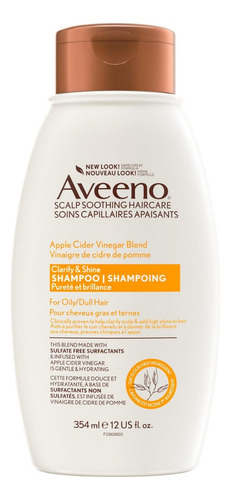 Shampoo Aveeno Vinagre De Sidra De Manzana Da Brillo 340ml