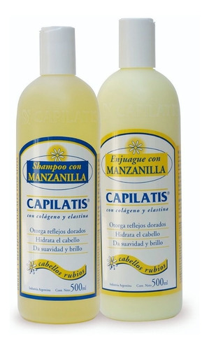 Shampoo + Enjuague Capilatis Manzanilla Colageno Y Elastina