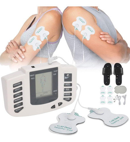 Estimulador Muscular Y Masajeador De Pulso Con 2 Electrodos