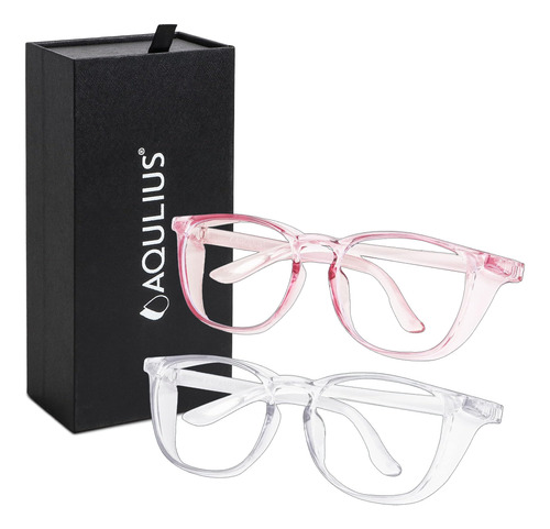 Aqulius Paquete De 2 Gafas De Seguridad Elegantes, Antivaho,