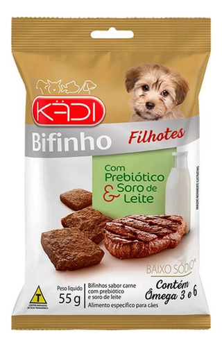 Petisco Para Cães Filhote Carne E Soro De Leite 55g Kadi