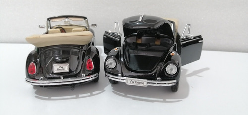 Volkswagen Beetle Convertible, Escala 1/24, Metalico, 17cms 