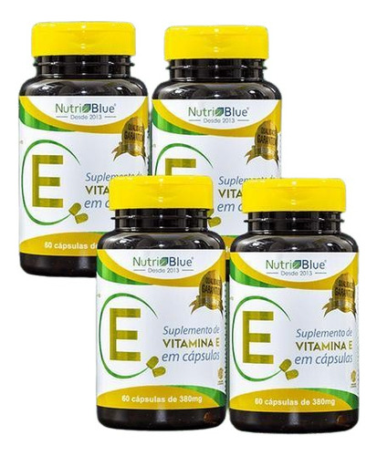 Suplemento Em Cápsulas Vitamina E Kit 4un