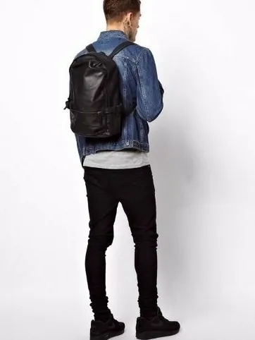 Mochilas Hombre Eco Cuero MercadoLibre