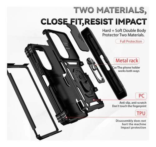 Funda Armor Antigolpe Anticaida Samsung Galaxy Z Fold 6 Negro