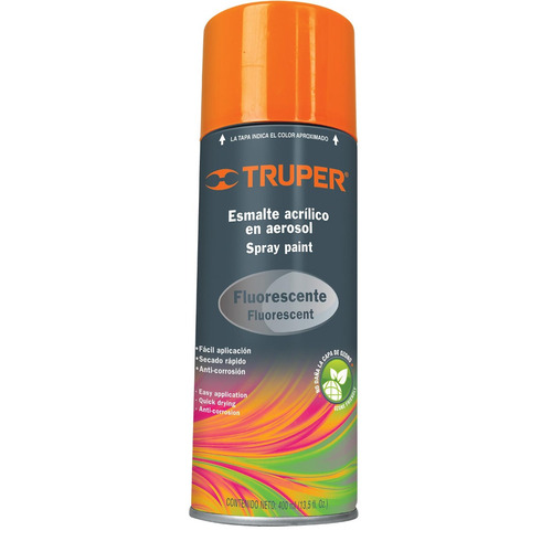 Esmalte Aerosol Naranja Fluorescente Truper 19072