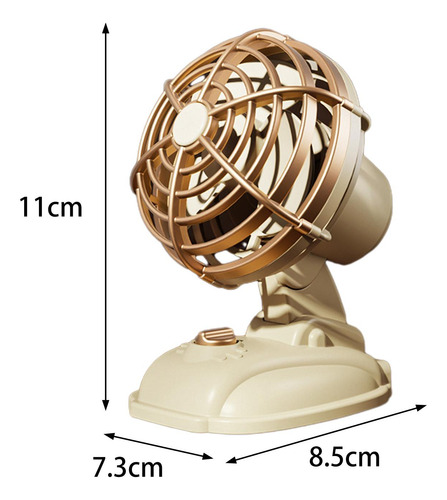 2 Ventilador De Escritorio Usb, Pequeño Ventilador Amarillo
