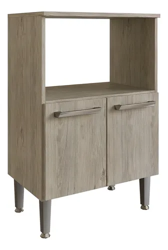 Armario para cocina, 2 puertas, horno de nicho, micrococina, pátina