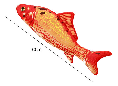 Lindos Juguetes De Peluche De Peces Juguetes De 30cm Rojo