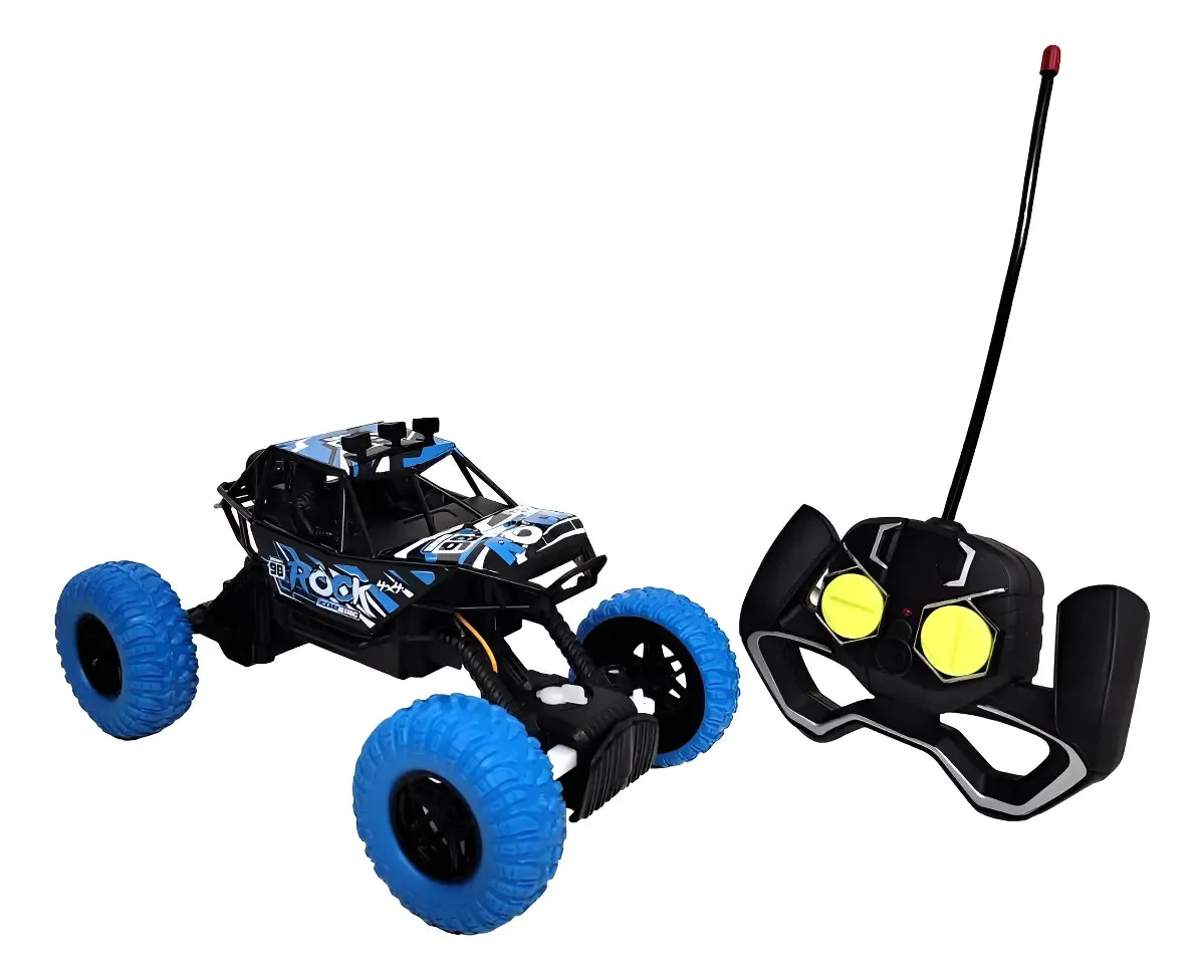 Camioneta Control Remoto Go Speed Todo Terreno Azul con Luz