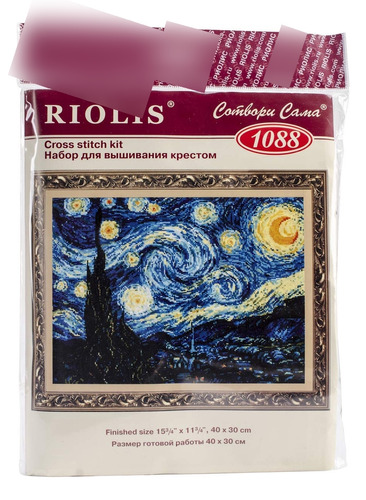 Pintura Noche Estrellada Despue Van Gogh Punto Cruz 15.75 X