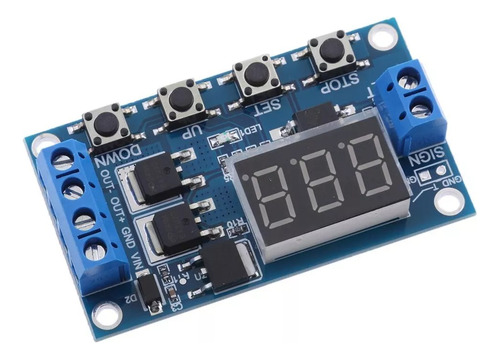 Timer Temporizador Relé 6v-30v Dc Ajustável Até 999 Minutos
