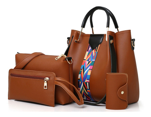 Set 4 Bolsos Modernos Mujer Dama Hombro De Alta Calidad