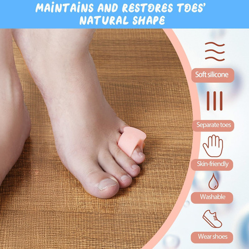 12 Piezas De 2 Tamaños Para Enderezar Los Dedos De Los Pies