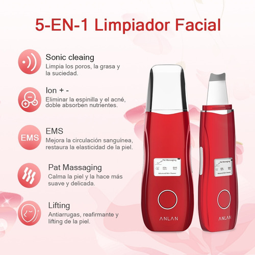 Dispositivo Ultrasónico Exfoliante Extractor De Espinillas