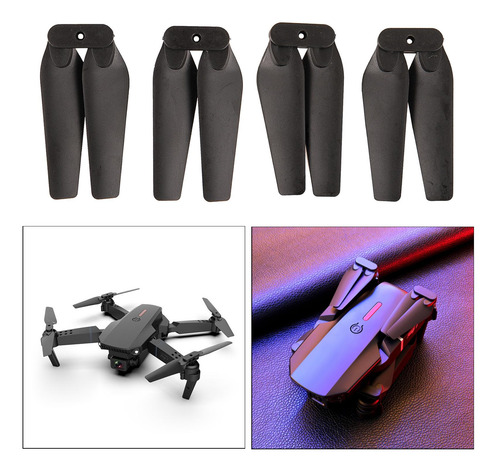 4 Piezas Hélice Cuchillas Para E88 Pro Drone Negro