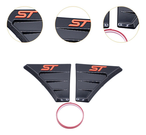 Cubiertas Laterales De Alerón Negras Para Focus Rs Mk2