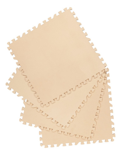 Tapete Multiusos Foam Ejercico Gym Yoga 60x60cm 8 Pzs Color Beige