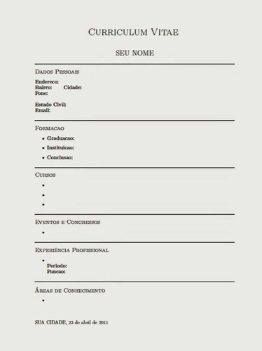 Imagem 1 de 1 de Elaboração De Currículo - R$ 36,00
