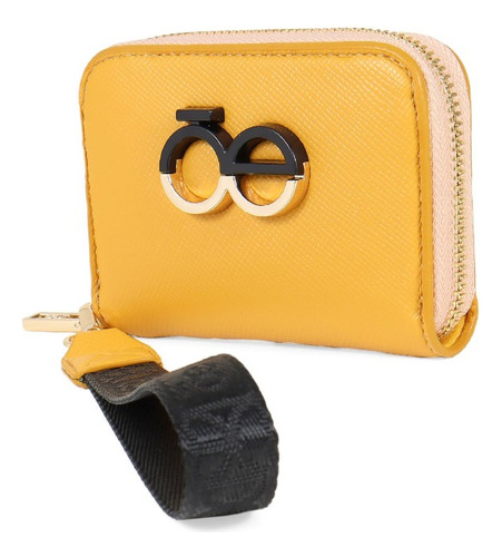 Cartera Para Mujer 7bini22816 En Cuero Sintético Cloe Color Amarillo Diseño de la tela Liso