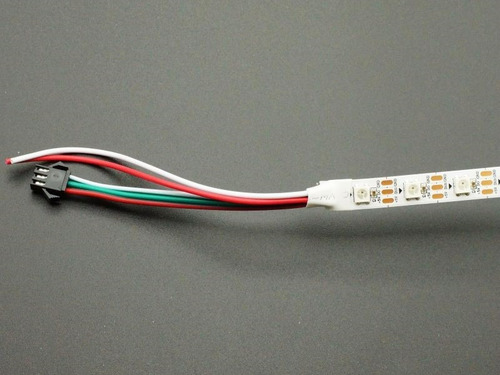 Tira Led Rgb Ws2812b Ws2812 300 Leds 5 Metros 5v Pcb Blanco