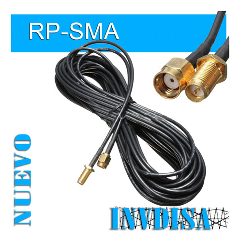 Extensión Cable 9 Metros Antena Conector Rp-sma Wifi Router (Usado)