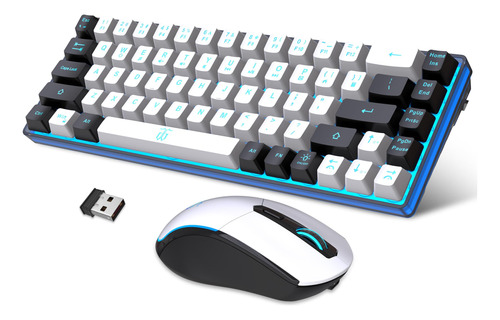 Snpurdiri Combo De Teclado Y Mouse Inalambricos 60% Para Jue