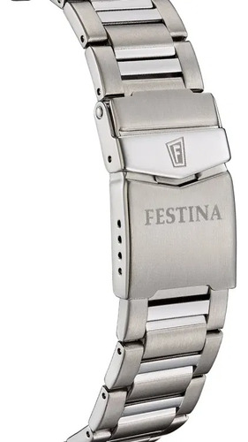Reloj Festina F20698.2 Fechador Titanio Plateado Azul Azul