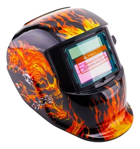 Careta Electrónica Soldar Uso Industrial Skull Adir ADR6711 Color Negro