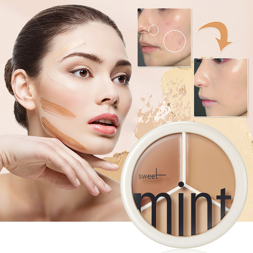 Corrector Tricolor Uv Para Cubrir Manchas, Marcas Y Ojeras