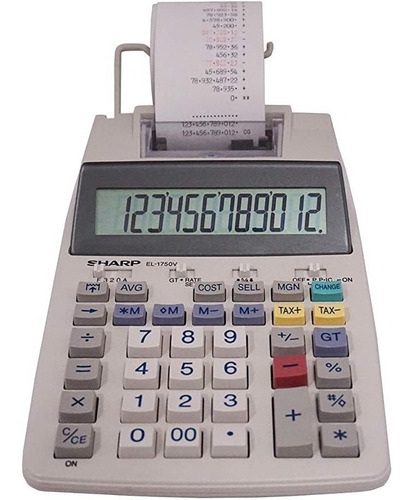 Calculadora De Impresión Sharp Electronics, Pantalla Lcd