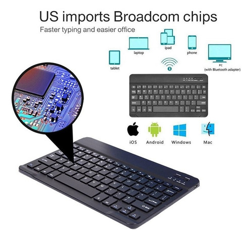Capa Teclado Com Luz Para Galaxy Tab 10.1 2016 T580 T585