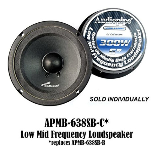 Audiopipe 6  6.5  Sealed Back Full Range Mid Loudspeaker Car