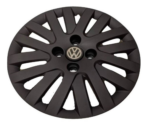 Juego 4 Tazas Negras 14 Pulgada Vw Gol Trend.voyage.saveiro.